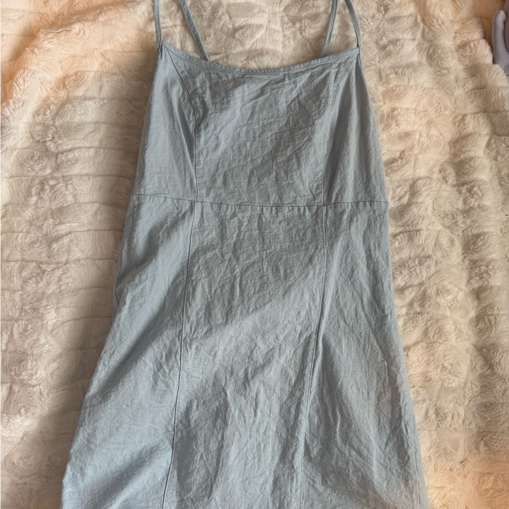 L.A. Hearts Light Blue Backless Mini Dress